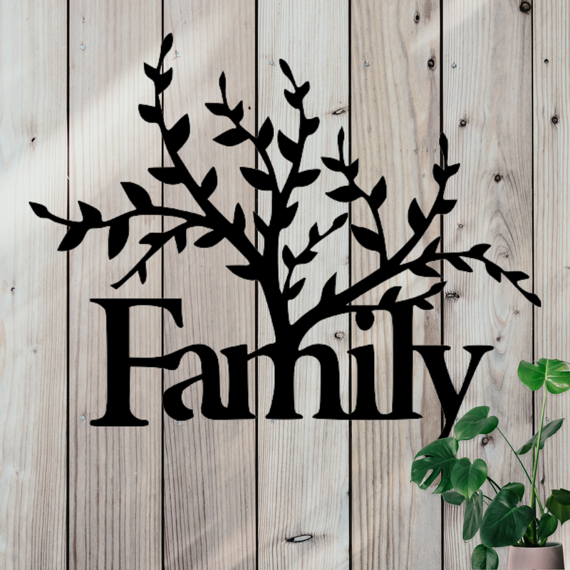 Family Tree Metal Sign
