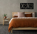 XOXO Hugs and Kisses Stencil Style Metal Sign