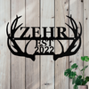 Antlers Personalized Metal Sign