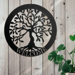Tree of Life Monogram Metal Sign