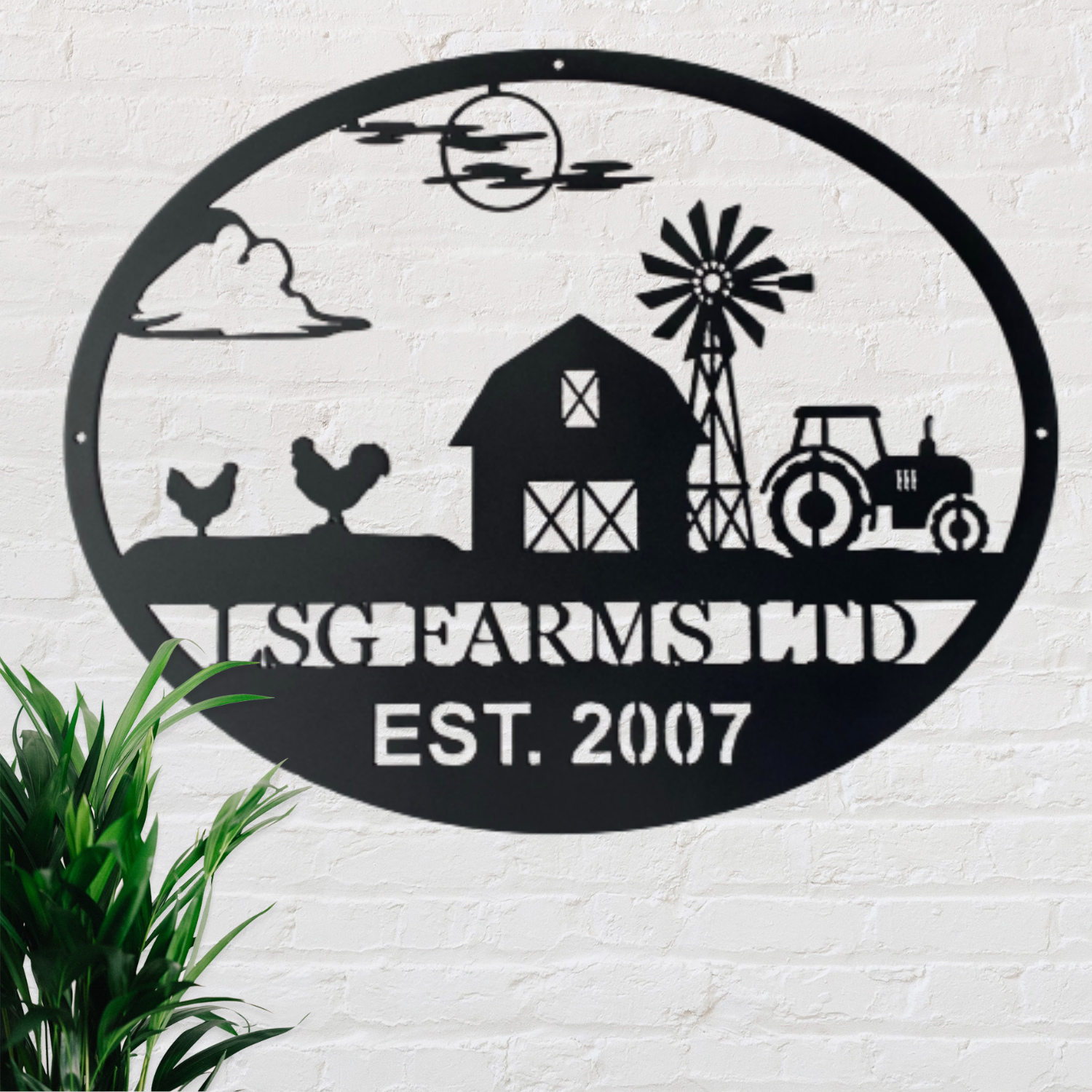 Chicken Farm Monogram Metal Sign – CM Signs & Decor