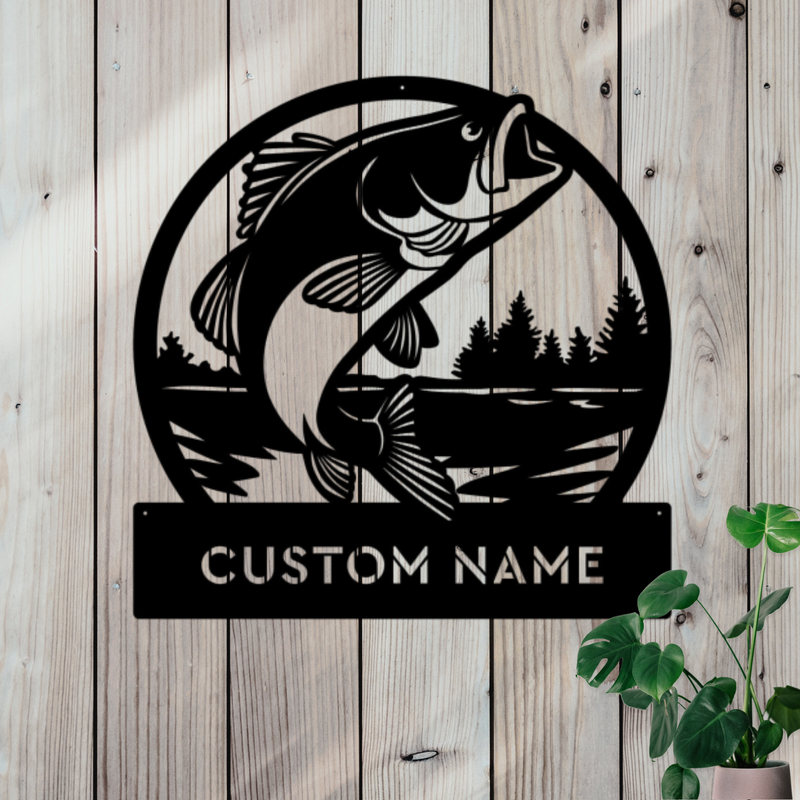 Fishing Monogram Metal Sign – CM Signs & Decor