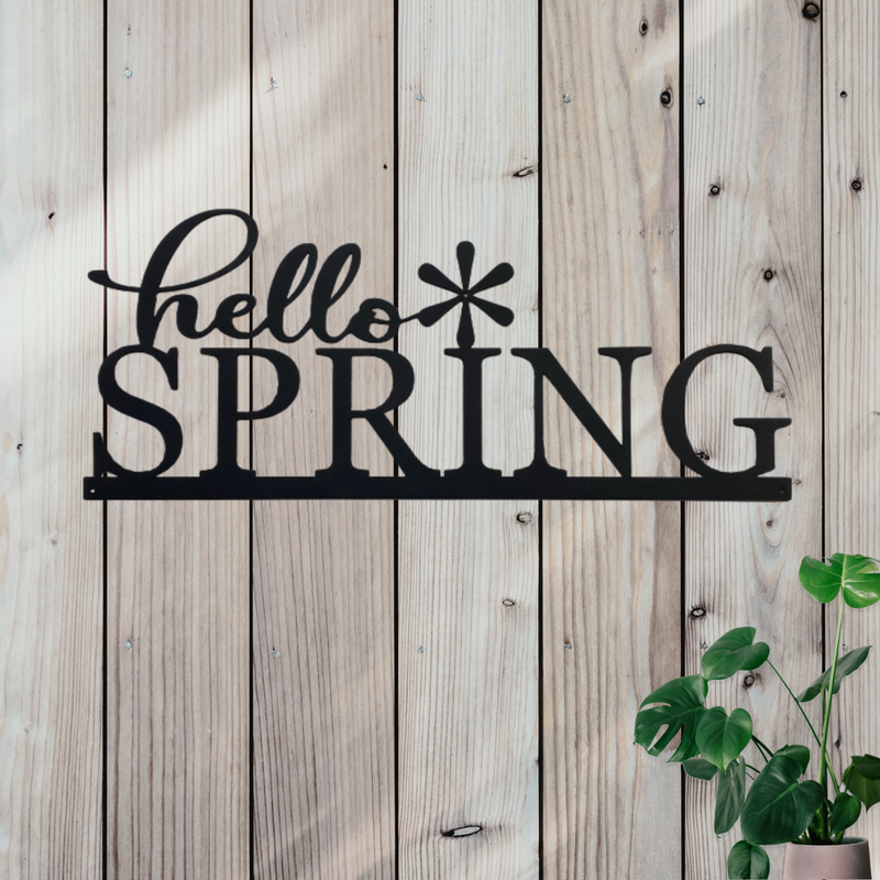 Hello Spring Metal Sign – CM Signs & Decor