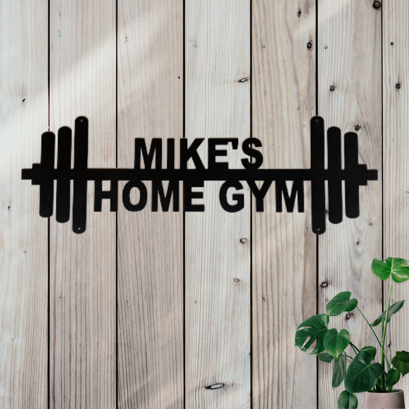 Personalized Home Gym Monogram Metal Sign