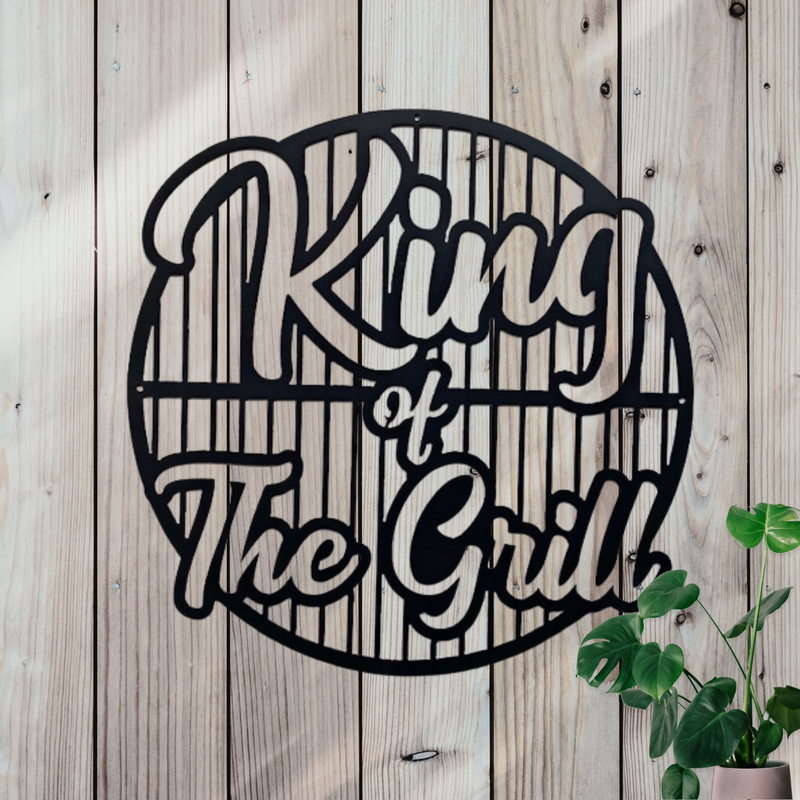 King of the Grill Metal Sign