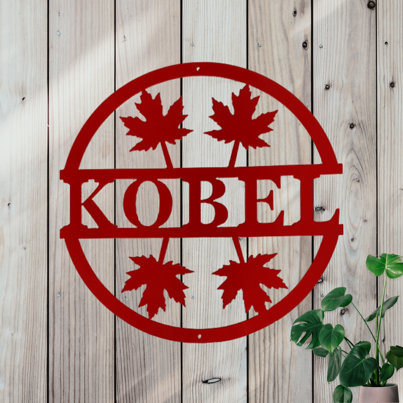 Maple Leaf Metal Monogram