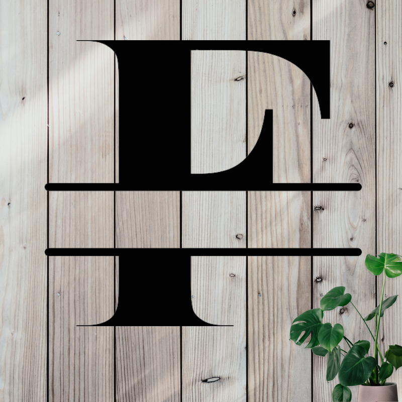 Simple Split Letter Monogram Metal Sign – CM Signs & Decor